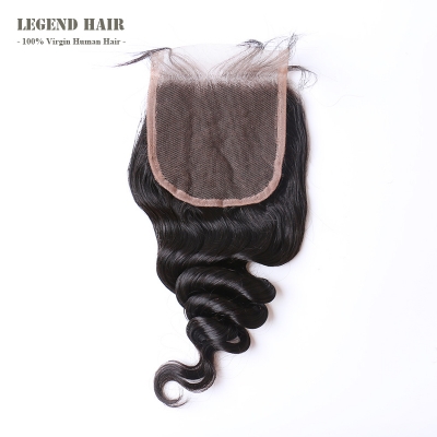 4*4 Lace Closure Loose Wave Hair 1 Piece for Sale