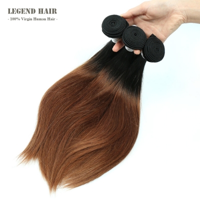 Premium Ombre Hair 1B/30 Straight 3 Pieces/ Bundles Lot